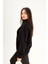 Siyah Yarım Fermuarlı Yüksek Yaka Sweatshirt 1