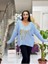 LS60386 Italyan Love Delikli Kazak Mavi 1