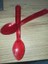 Plastik Kırmızı Kaşık 50 Li 1