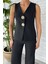 Düğme Detaylı Yelek Pantolon İkili Takım P-00012581 3
