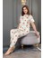 % 100 Bambu Desenli Pijama Takımı Geniş Kalıp 2