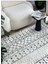 Polly Gri Halı Krem Halı İskandinav Tarz Halı Peluş Halı Geometrik Desen Yumuşak Halı Salon Halısı Koridor Halısı Yatak Odası Halısı Spor Saçaklı 3