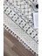 Polly Gri Halı Krem Halı İskandinav Tarz Halı Peluş Halı Geometrik Desen Yumuşak Halı Salon Halısı Koridor Halısı Yatak Odası Halısı Spor Saçaklı 4
