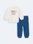 Bisiklet Yaka Baskılı Erkek Bebek Sweatshirt ve Eşofman Alt 2'li Lcw Baby 1