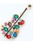 Gold Renkli, Gitar Broş. Taşlı Tasarım Broş. Yaka Iğnesi Broş. Kadın Broş. Erkek Broş. Broş. 3