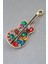 Gold Renkli, Gitar Broş. Taşlı Tasarım Broş. Yaka Iğnesi Broş. Kadın Broş. Erkek Broş. Broş. 5