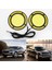 4 Adet Araba Sarı + Beyaz Cob LED Gün Işığı Ampul Drl Lamba Gündüz Çalışan Sis Farı (Yurt Dışından) 4