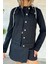 Kapüşonlu Slim Fit Kadın Kot Jean Ceket 3