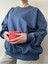 Pamuklu Basic Sweatshirt Lacivert 1