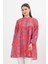 4366A Desenli Kol Lastikli Tunik Orange 1