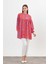 4366A Desenli Kol Lastikli Tunik Orange 2