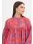 4366A Desenli Kol Lastikli Tunik Orange 4