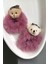 Peluş Ayıcıklı 2li Simit Saç Lastiği - Teddy Bear Puffy Buckle Aksesuarlı Lastik Toka 1