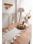 Premium | Rufle Naturel Keten Fırfırlı Runner Vintage 40 x 110 cm Bohem 1