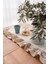 Premium | Rufle Naturel Keten 2 Fırfırlı Runner Vintage 40 x 110 cm Bohem 2