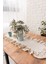 Premium | Rufle Naturel Keten 2 Fırfırlı Runner Vintage 40 x 110 cm Bohem 3
