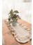 Premium | Rufle Naturel Keten 2 Fırfırlı Runner Vintage 40 x 110 cm Bohem 4