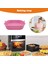 Çikolata Tarzı Silikon Hava Fritözler Fırın Pişirme Tepsisi Katlanabilir Yedek 19 cm Kare Şekilli Pizza Sepeti Mat Saplı Mutfak Aksesuarları (Yurt Dışından) 5