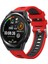 Gear S3 Krd-55 Uyumlu Kordon Zore - Kırmızı-Siyah 1