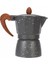 Gri 300ML Stili Kahve Makinesi Alüminyum Mocha Espresso Percolator Pot Ahşap Saplı Kahve Makinesi Moka Pot 1 Fincan Fincan Ocak Kahve Makinesi (Yurt Dışından) 1