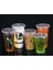 Kubbeli Kapaklar Stili 50 Parça Desenli 360ML ( 12OZ ) Bardaklar Tpe Plastik Kahve Fincanları Şeffaf, Tek Kullanımlık Çay Bardakları, Sodalar ve Karışık Içecekler (Yurt Dışından) 4
