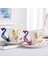 Sarı Stil 230ML Yaratıcı 3D El Hazırlanmış Porselen Emaye Tavuskuşu Kahve Fincanı Seti Tabağı ve Kaşık Mevcut Seramik Çay Su Bardağı Bulaşık Hediyesi (Yurt Dışından) 4