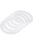 54 mm Tarzı 5 Adet Beyaz Yumuşak Esnek Yedek Silikon Contalar Yıkayıcılar Sızdırmazlık Halkaları Fincan Moka Ekspres Tencere ile Uyumlu (Yurt Dışından) 5