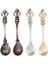 Kırmızı Bronz Tarzı Büyük 11,3 cm Arap Tarzı Çinko Alaşımlı Kahve Çay Karıştırma Kaşığı Antika Çay Kaşığı Kahve Kaşığı Tatlı Kaşığı Mutfak Aletleri Çatal Bıçak Takımı (Yurt Dışından) 5