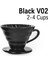 Siyah V02 Stili Seramik V60 Kahve Damlatıcı Kahve Makinesi Üzerine Dökün V Şekli Damla Kahve Filtresi Klasik Renk Beyaz Siyah Kırmızı Kahverengi V01 V02 (Yurt Dışından) 1