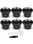6cup Siyah Tarzı Dolce Gusto Crema Kahve Kapsül Filtreleri ile Uyumlu Yeniden Kullanılabilir Doldurulabilir Kahve Kapsül Fincan Gıda Sınıfı Plastik (Yurt Dışından) 1