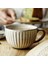 Tabaklar-A Tarzı Retro Kaba Çömlek Seramik Drinkware Su Çay Bardağı Çekme Çiçek Latte Büyük Ağız Kahvaltı Tatlı Ev Dekor Kahve Kupa Seti (Yurt Dışından) 2