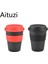 Açık Sarı Stil Aituzi Silikon Kahve Fincanı Tasse Saman Gıda Sınıfı Kupa Bardaklar Açık Havada Kamp Yürüyüş Katlanabilir Siyah Su Şişesi (Yurt Dışından) 4