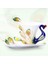 Yeşil Stil Avrupa Tarzı Seramik Kahve Fincanı Yaratıcı Kemik Çini 3D Emaye Renkli Porselen Çay Fincan Tabağı ve Kaşık Seti Drinkware (Yurt Dışından) 1