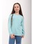 %100 Pamuklu Kız ve Erkek Unisex Uzun Kollu Basic Tshirt Mavi 2