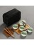 Beyaz 5 Adet Çanta Stili Çin Çay Seyahat Çay Seti Kung Fu Çay Seti Seramik Taşınabilir Demlik Porselen Teaset Gaiwan Çay Bardakları Çay Töreni Çay Aracı (Yurt Dışından) 4