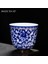 B2 Tarzı Retro Mavi ve Beyaz Porselen Çay Cuese Jingdezhen Küçük Çay Kase Altın Bantlı Seramik Çay Fincanı Kahve Kupa Ev Drinkware (Yurt Dışından) 4