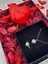 Pandora^modeli Zirkon Kalpli Kolye ve Yüzük Gece Lambalı Gül Yapraklı Kutu Sevgililer Günü Set Pembe ve Beyaz Renk 2