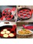 4-Kırmızı-Çiçek Tarzı 1 Adet Silikon Yapışmaz Fantastik Yumurta Gözleme Makinesi Yüzük Mutfak Pişirme Omlet Kalıpları Flip Soba Yumurta Halkası Kalıp (Yurt Dışından) 4