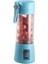 Mavi 2 Bıçak Stili Yeni Taşınabilir Boyut USB Elektrikli Meyve Sıkacağı El Smoothie Maker Blender Karıştırma Şarj Edilebilir Mini Taşınabilir Meyve Suyu Bardağı Su (Yurt Dışından) 1