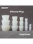 30X23X28MM-KATI Stil 5 Adet Silikon Katı Fiş Fermentör Kapağı Kauçuk Tıpa Delikli Laboratuvar Durdurucu Vana Asit ve Alkali Dayanıklı Demleme Şarap Tıpaları (Yurt Dışından) 4
