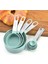 Sarı-Fincan-4pcs Tarzı 4 Adetset Ölçme Kaşığı Paslanmaz Çelik Saplı Ölçme Fincan Mutfak Plastik Tartı Ölçme Kaşığı Seti Pişirme Araçları (Yurt Dışından) 2