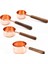 4'lü Kaşık Stili Bakır Ölçme Fincan ve Kaşık 8'li Istiflenebilir Set, Rose Gold, Bakır Kaplama En Li Paslanmaz Çelik, Saten + Ayna Cilası. (Yurt Dışından) 2