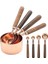 Ölçü Kabı Kaşık Stili Ölçme Fincanları ve Kaşıkları Mutfak Ölçme Fırın Aletleri Ceviz Ahşap Saplı Rose Gold Ölçü Kapları Kaşık (Yurt Dışından) 2