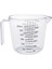 S Tarzı Ölçek Ölçümlü Şeffaf Plastik Ölçme Kabı Istiflenebilir Su Ölçüm Sürahisi 124E (Yurt Dışından) 3