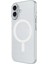 Apple iPhone 16 Plus Kılıf Zore Magsafe Şarj Özellikli Şeffaf Tek Kamera Çerçeveli Porto Kapak-Şeffa 3