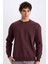 Boxy Fit Bisiklet Yaka Baskılı Sweatshirt X8282AZ24AU 1
