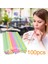 Siyah 100 Adet 240MM Tarzı Lastic Içme Pipetleri 8 Inç Uzun Çok Renkli Çizgili Bedable Tek Kullanımlık Pipetler Parti Çok Renkli Gökkuşağı Samanı (Yurt Dışından) 2