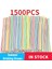 Çok Renkli Stil 500 Adet Plastik Içme Pipetleri 8 Inç Uzun Çok Renkli Çizgili Bedable Tek Kullanımlık Pipetler Parti Çok Renkli Gökkuşağı Samanı (Yurt Dışından) 4