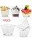 Bir Stil 10 Parça Tek Kullanımlık Plastik Kaşıkçatalbardaklar Kek Tatlı Bardakları Jelly Mousse Için Şeffaf Trapez Kare Gıda Kabı Pişirme Fincanları (Yurt Dışından) 5