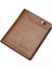 Carrken Erkek Cüzdan Ultra Ince Retro Dikey Şerit Cüzdan Çoklu Kart Kısa Cüzdan Kahverengi Yurt Dışından 1